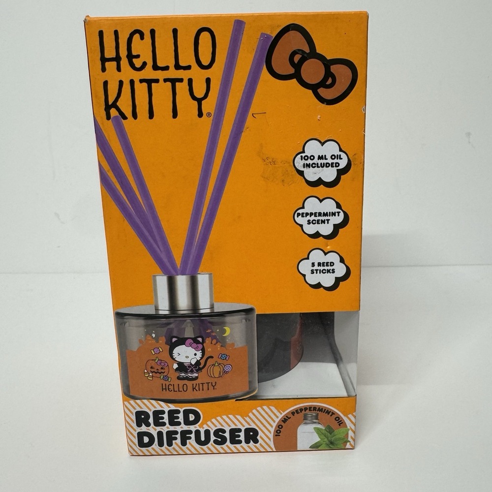 Hello Kitty Halloween Reed Diffuser Peppermint Scent 100 mL Purple Reeds